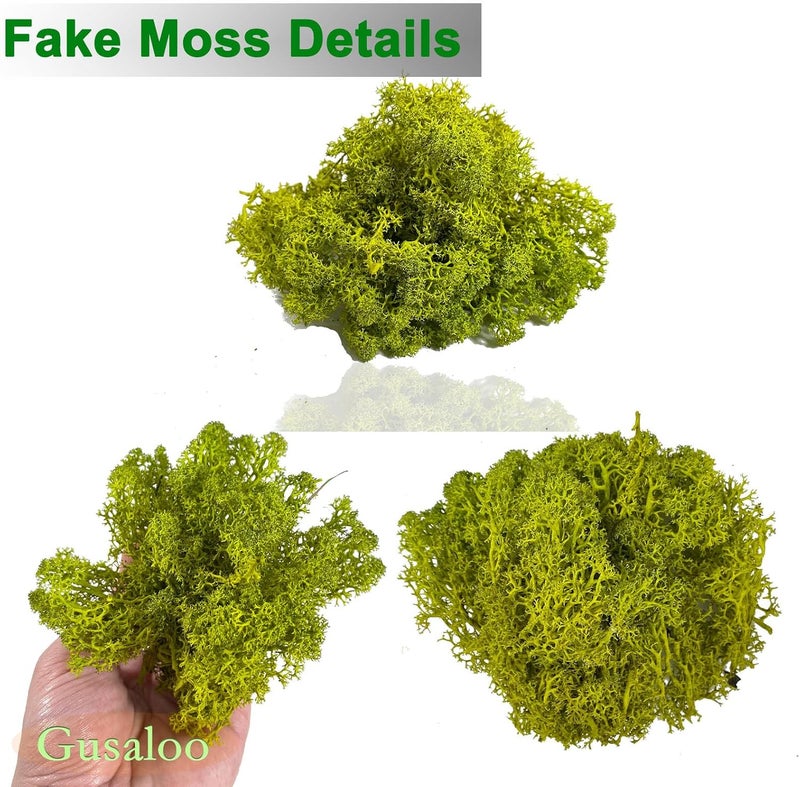 Gusaloo Preserved 5oz Moss Artificial Moss Natural Fresh Green Moss for Craft Handicraft Arts Floral Project Wall Decor Table Decor Wedding Centerpieces Garden Terrariums Decoration - Image 2