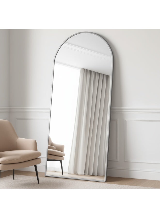Y&D （White）Full Length Mirror Standing Arched Large Standing Dressing Mirror Hanging Leaning Against Floor Mirrors Wall Mounted Mirror With Stand For Bedroom Locker Room Living Room 155x45cm - Image 3