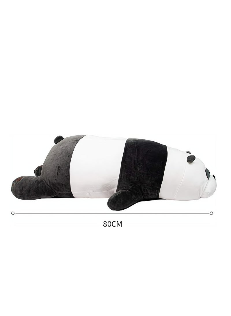 Adorable Lying Panda Plush Toy, Soft Large Stuffed Animal Doll for Kids, Suitable Birthday Gift  Nap Sofa Pillow - Image 4