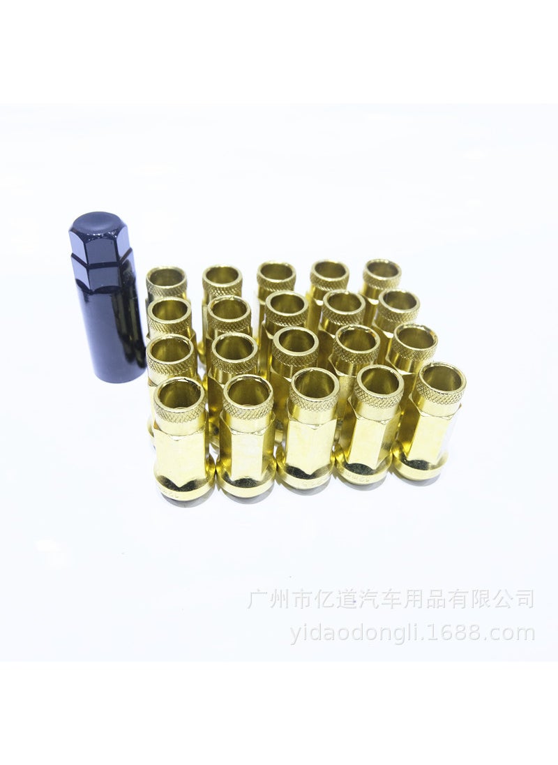 Invincible Car light tire Nut Car wheel hub screw Nut Nut 20+1/set Car Lug Nut Gold 