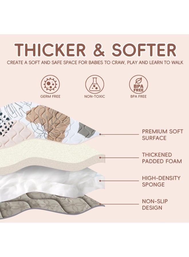 MIXDE Baby Play Mat for Floor,Premium Foam Baby Play Mat 50 X 50,Thick One-Piece Crawling, Odorless Floor Mat,Non-Slip Cushioned Baby Playmat for Infants,Babies,Toddlers.Foldable and Washable Baby Plaype - Image 4