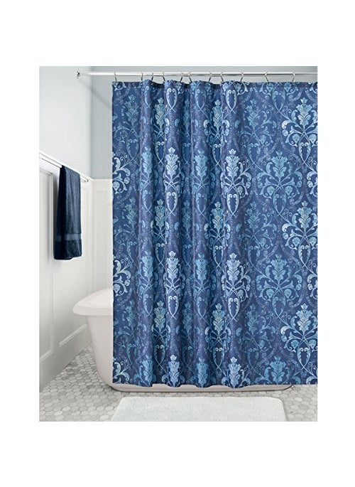 InterDesign InterDesign Trellis Damask Fabric Shower Curtain 72 x 72 Blue 
