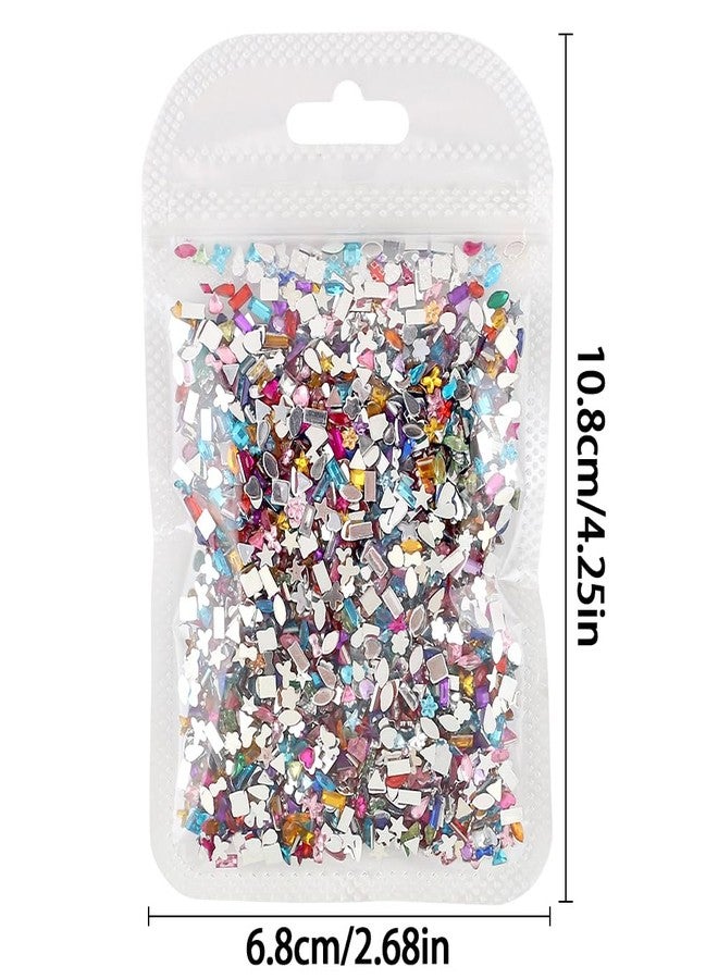JALIYA 3000pcs Colorful Nail Rhinestones and Charms for Nails Design Flatback Rhinestones for Nails 3D Mini Heart Flower Star Rhinestone Nail Charms Nail Jewels for Nail Art Crystal Nail Diamonds Nail Gems - Image 2