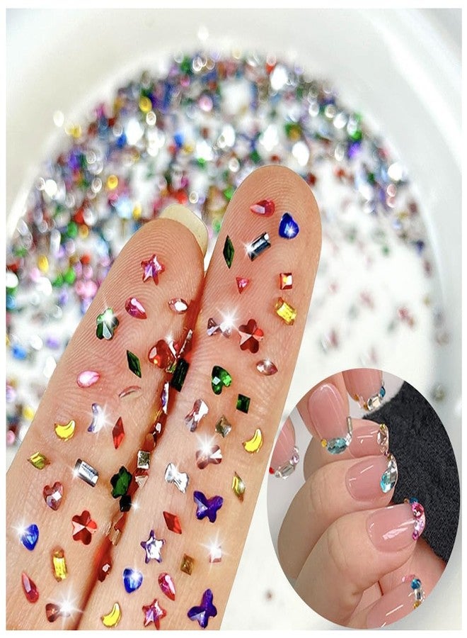 JALIYA 3000pcs Colorful Nail Rhinestones and Charms for Nails Design Flatback Rhinestones for Nails 3D Mini Heart Flower Star Rhinestone Nail Charms Nail Jewels for Nail Art Crystal Nail Diamonds Nail Gems - Image 4