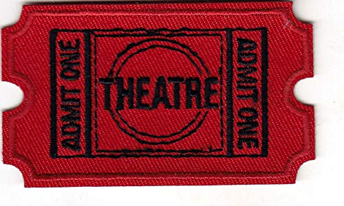 THEATRE ADMIT ONE ENTERTAINMENT MOVIE SHOW Iron On Embroidered Patch
