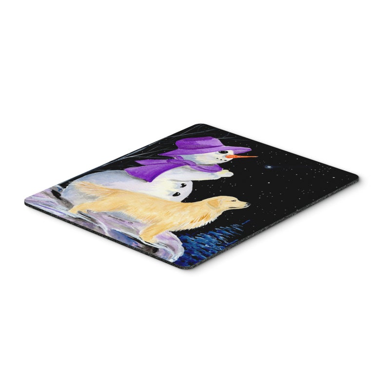 Caroline's Treasures Snowman with Golden Retriever Mouse Pad/Hot Pad/Trivet (SS8950MP)