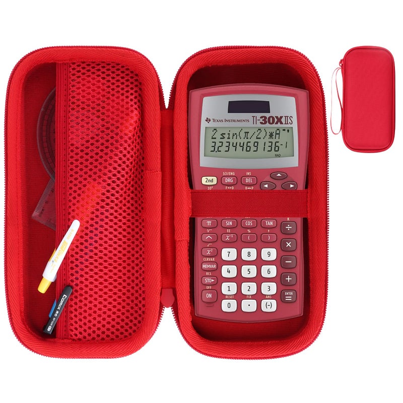 RIYADAone Hard Shell Protective Case Suitable for Texas Instruments TI-30XIIS / TI-30X Plus/TI-30X Pro/TI-30XS / TI-36X Pro/TI-30Xa Scientific Calculator (Red) - Image 1