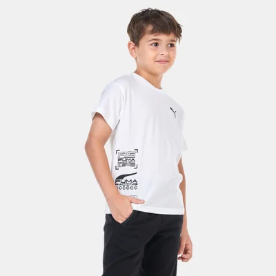 PUMA Kids' Classics XCOUNTRY BIKER Logo T-Shirt