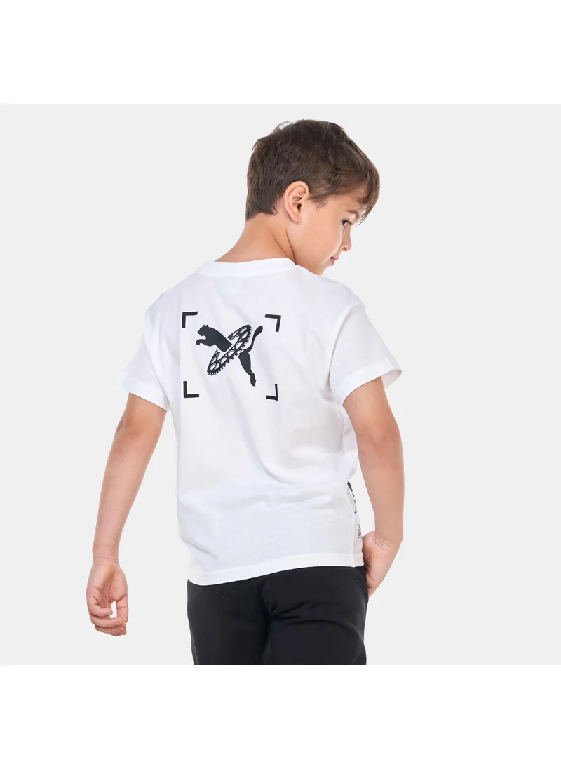 PUMA Kids' Classics XCOUNTRY BIKER Logo T-Shirt