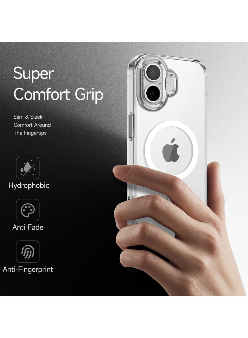 ICARLUS For Apple iPhone 16 Case Compatible with MagSafe TPU+PC Anti-Scratch Cover - Transparent - Image 5