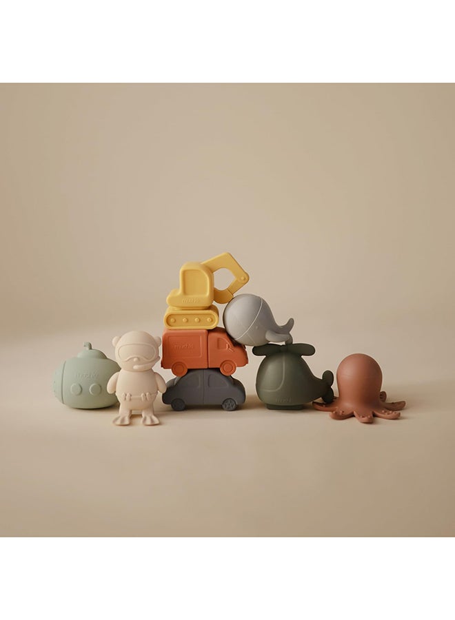 mushie مجموعة ألعاب الاستحمام البحرية من موشي - 4 قطع - Image 3