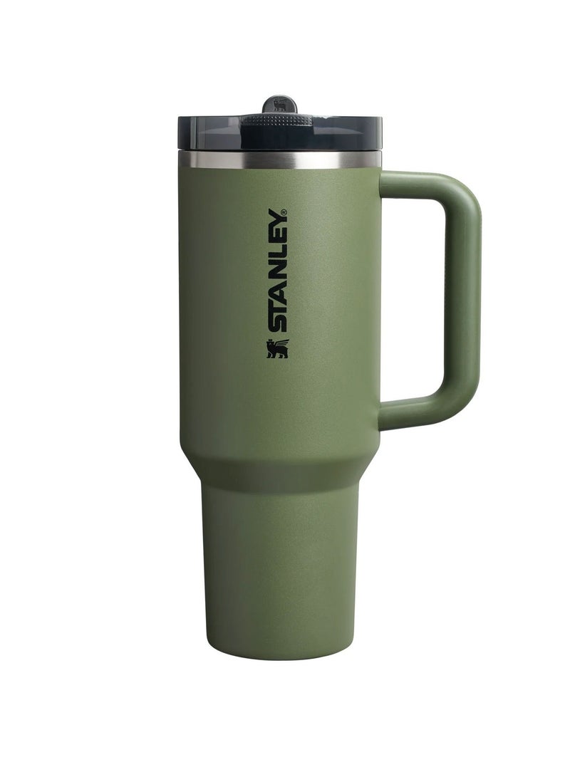 Stanley Quencher, Lightweight And Portable Thermal Coffee Mug, Leak Proof Durable Water Cup, Easy To Clean Stainless Steel Insulated Tumbler For Beverages, (1pc, Green)