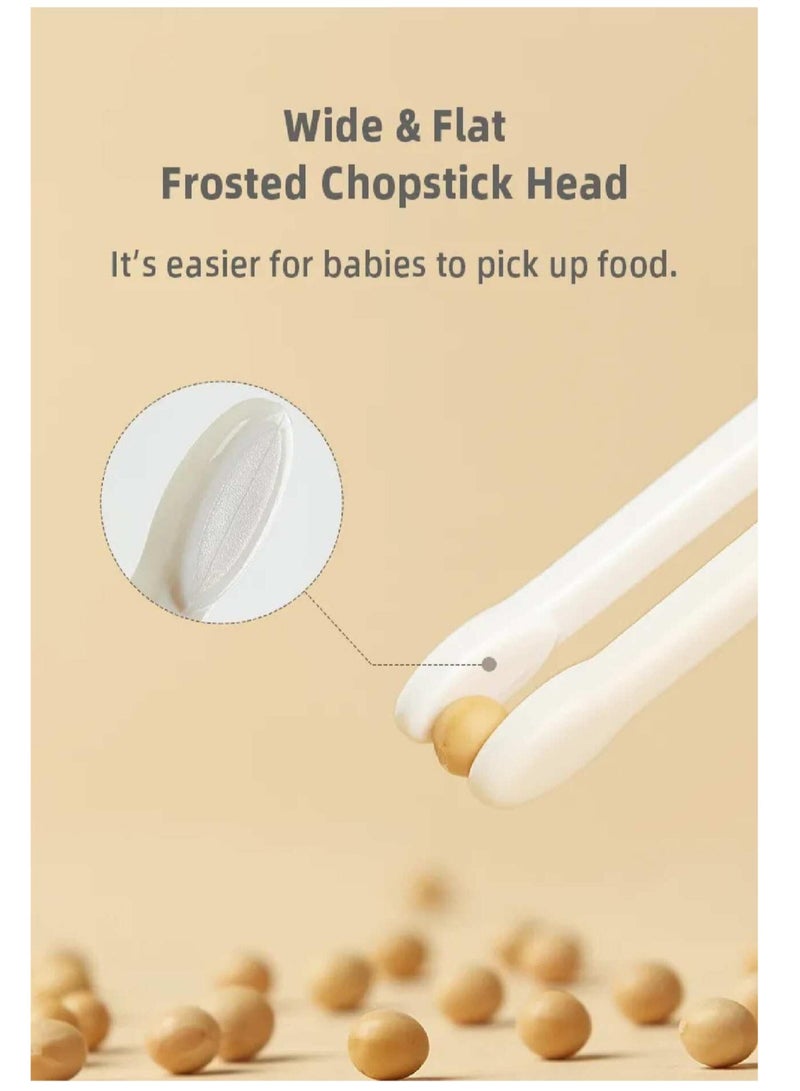 Baby Care Training Chopsticks for Kids BPA Free Anti-dislocation Buckle Design Chopstick Helper Easy to Use for Beginners Cute Animal Shapes Kids Chopsticks for Self Feeding Learning 1 Pair - Image 2