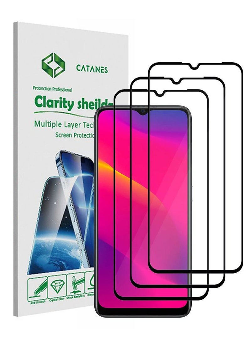 CATANES 3 Pack For Oppo A5-2020 Screen Protector Tempered Glass Full Glue Back - Image 1