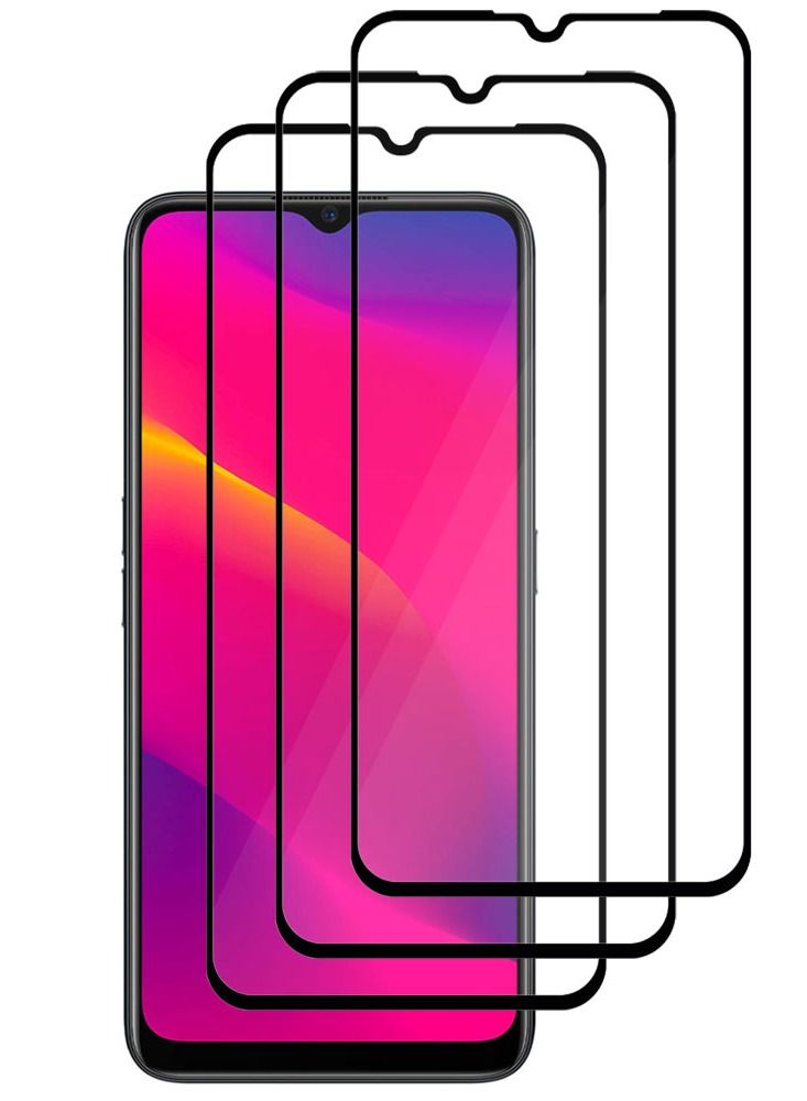 CATANES 3 Pack For Oppo A5-2020 Screen Protector Tempered Glass Full Glue Back - Image 2