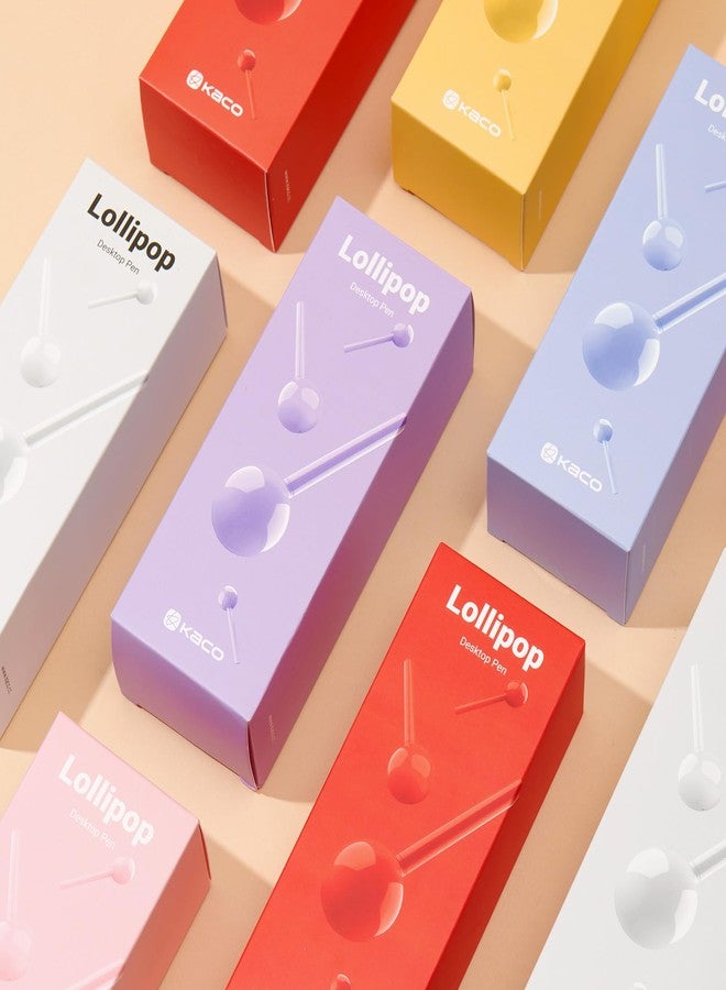 كاكو قلم حبر جاف من كاكو على شكل مصاصة، قلم مكتبي بحبر أسود، رأس رفيع 0.5 مم (أحمر) - Image 5