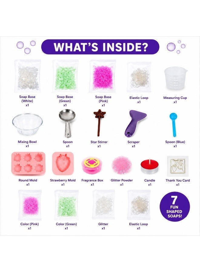 Twisoo DIY Soap Making Kit for Kids – Create 7 Fun Shaped Colorful Soaps – Educational STEM Arts & Crafts Set with Silicone Molds, Fragrance & Glitter – Safe, Non-Toxic Gift for Boys & Girls Ages 3+ - Image 5