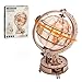 ROKR 3D Puzzle Globe with LED Light Rotating Motor 5Hour Assembly Model Educational Building Kit for Adults Teens Night Light Decoration - Image 2