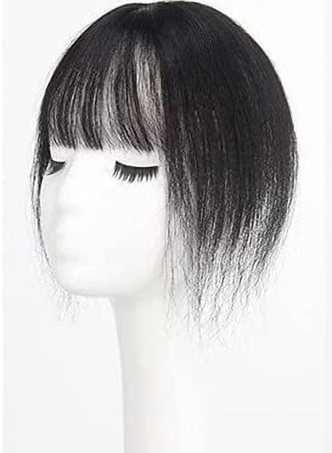 إستيل إبرة استبدال قطعة شعر مزيفة غير مرئية على الرأس شعر حقيقي ثلاثي الأبعاد قطعة شعر مستعار (# 1B_Style02) - Image 1