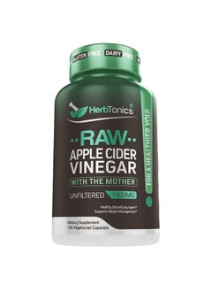 Herbtonics Raw Apple Cider Vinegar Capsules, 1500mg Detox Support (Packaging May Vary)  - Image 1