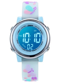 Kids Digital Luminous Watches for Girls Boys 3D Cartoon 7 Color Lights Waterproof Sport Outdoor LED Electronic Wrist Watch with Alarm Stopwatch Wristwatch 3 to 12 Years Children