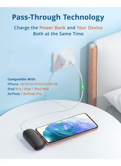 PEGANT 5000mAh Mini Power Bank with 18W PD3.0 Fast Charging, Compact and Portable Charger Small External Powerbank Battery, Compatible with iPhone, iPad, AirPods, MacBook (Black)  - Image 5