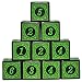 SmartDealsPro 10Pack D6 Six Sides 16mm Dice Die for DND MTG PRG Wow Table Game Math Teaching Green Letter - Image 2