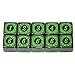 SmartDealsPro 10Pack D6 Six Sides 16mm Dice Die for DND MTG PRG Wow Table Game Math Teaching Green Letter - Image 4