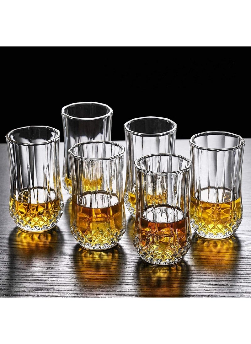 BLISS START BLISS START Crystal Clear Juice Glasses Set 300ml Premium Glasses Pack of 6 Designer Glass for Taking and Serving Various Drinks Transparent_300ml Juice 6  - Image 3