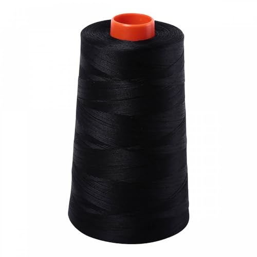 Aurifil 2692 Mako 50 Wt 100% Cotton Thread, 6,452 Yard Cone Black - Image 1