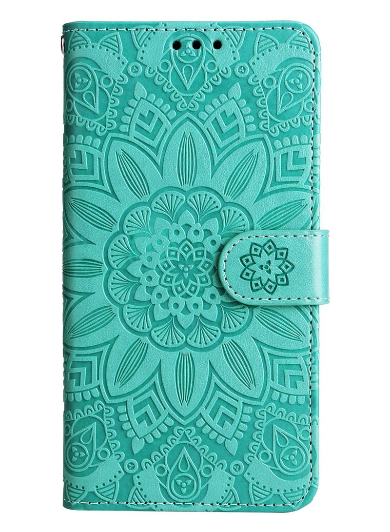 Suteni Heat Embossed Flip Cover Card Slots Leather Phone Case for Samsung - Image 1