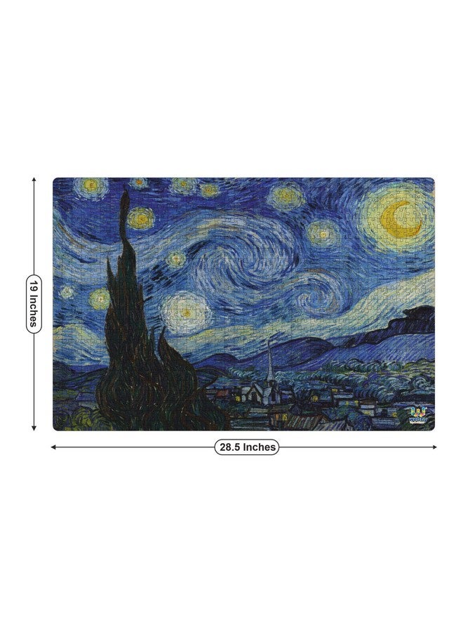 ويبي لعبة تركيب خشبية من Webby Starry Night Painting | أفضل هدية للمراهقين | ممتعة ومليئة بالتحديات | لعبة تركيب للكبار والأطفال من سن 14 عامًا فما فوق، 1000 قطعة - Image 2