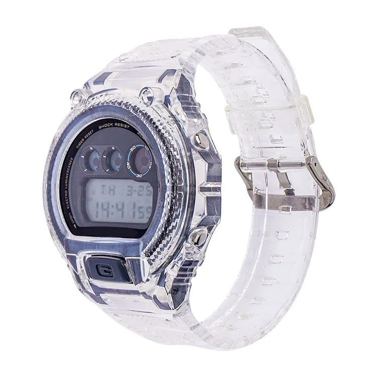 Bluejw Transparent TPU Replacement Band for WD-6900 Series Waterproof Sports Watch - ONTHELEVEL Color Resin Strap Accessory - Image 2