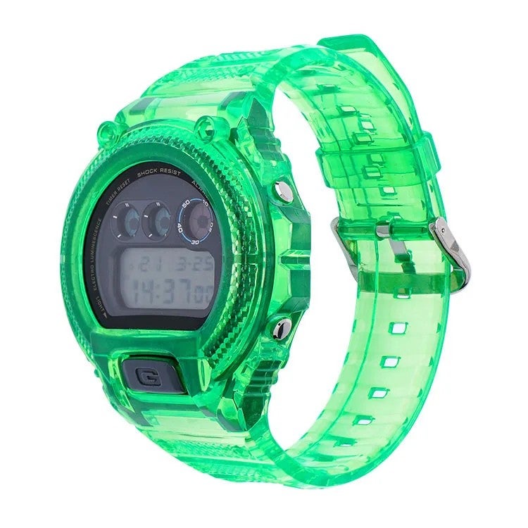 Bluejw Transparent TPU Replacement Band for WD-6900 Series Waterproof Sports Watch - ONTHELEVEL Color Resin Strap Accessory - Image 3