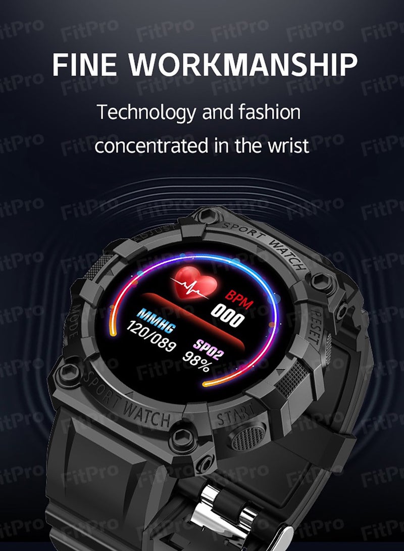 ساعة ذكية CG68 (إشعارات المكالمات والرسائل)، 1.44 بوصة للرجال والنساء مقاومة للماء IPX4، أوضاع رياضية، متتبع نشاط اللياقة البدنية، مراقب معدل ضربات القلب أثناء النوم، عداد الخطوات، لنظامي التشغيل Android وiOS - Image 3