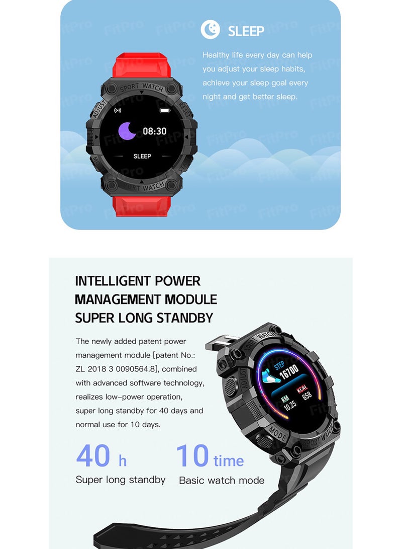 ساعة ذكية CG68 (إشعارات المكالمات والرسائل)، 1.44 بوصة للرجال والنساء مقاومة للماء IPX4، أوضاع رياضية، متتبع نشاط اللياقة البدنية، مراقب معدل ضربات القلب أثناء النوم، عداد الخطوات، لنظامي التشغيل Android وiOS - Image 5