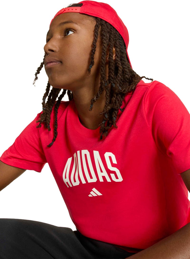 Adidas Collegiate Graphic T-Shirt Junior - Image 4