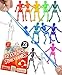 UpBrands 72 Stretchy Skeleton Toys Party Favors for Kids Bulk Set 12 Colors Kit for Easter Egg Basket Stuffers Halloween Goodie Bags Pinata Filler Small Classroom Prizes - Image 3