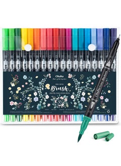 Ohuhu Ohuhu 36 Colors Art Markers, Dual Tips Coloring Brush Marker Fineliner Color Pens, Water Based Marker for Calligraphy Drawing Sketching Coloring Book Bullet Journal, 36 Colours Black Package  - Image 1
