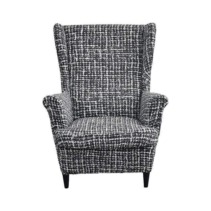 ECOANCHENG WINGBACK CHAIR SLIPCOVER 2 PIECE WINGBACK CHAIR COVER SPANDEX WING CHAIR SLIPCOVERS WINGBACK ARMCHAIR COVERS WITH ELASTIC BOTTOM FOR LIVING ROOM WINGBACK CHAIR
