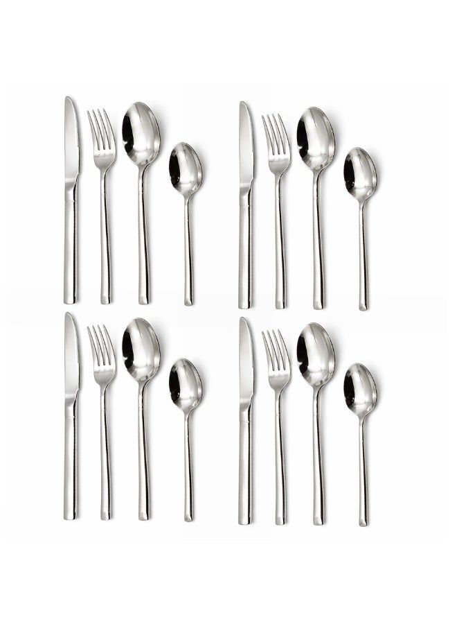 Beram Stainless Gleam Cutlery Set, Stainless Steel Flatware Set, 18/10 Grade, Kitchen Utensils Set, Tableware Set For Home, Restaurants, Hotels and More - Image 1