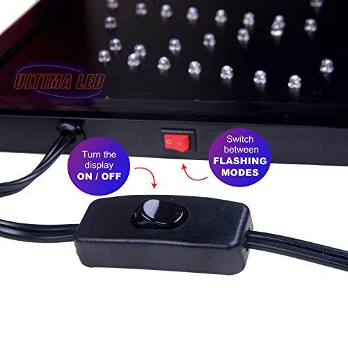 Ultima LED Neon Open Sign for Business: Horizontal LED Sign with Flashing Mode for Stores - Includes Business Hours and Open & Closed Signs - Image 5