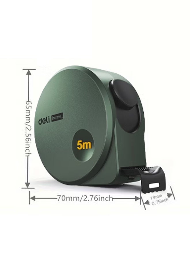 Deli Retractable Carbon Steel Measuring Tape 5 Meter, Multifunctional Portable Hand Tool for Woodworking and Everyday Use - Image 2