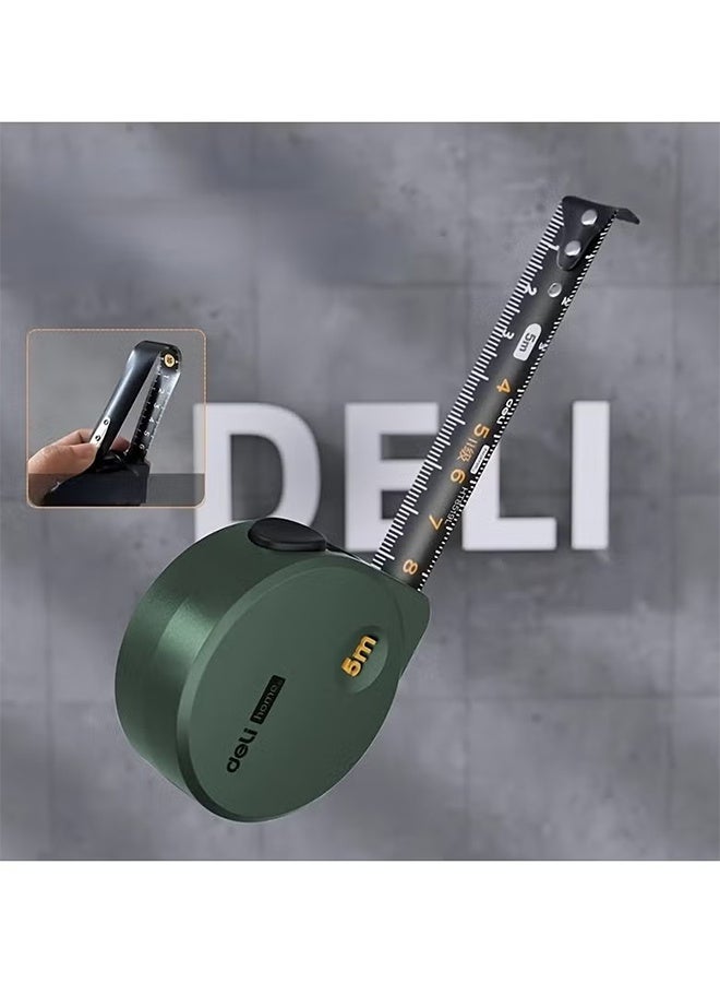 Deli Retractable Carbon Steel Measuring Tape 5 Meter, Multifunctional Portable Hand Tool for Woodworking and Everyday Use - Image 3