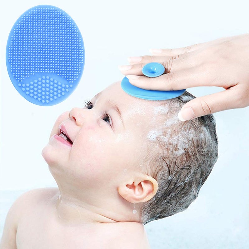MR LION Baby Bath Brush, Baby Cradle Cap Brush, Silicone Massage Brush, Silicone Scrubbers Exfoliator Brush, Skin Scrubber Baby Essential for Dry Skin, Cradle Cap and Eczema (Small-4PCS) - Image 3
