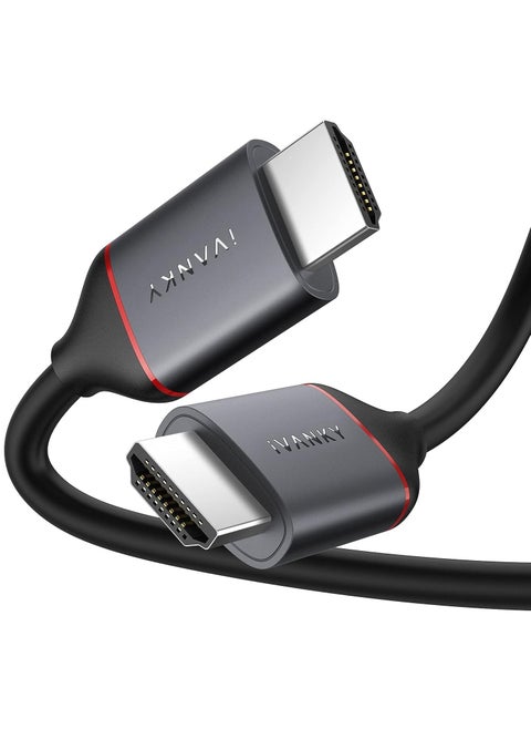 كابل HDMI إلى HDMI 4K بطول 2 متر ، كابل HDMI 2.0 عالي السرعة 18 جيجابت في الثانية ، يدعم 4K @ 60Hz ، 2K ، 1080p ، HDCP 2.2 ، ARC ، 32AWG ، 3D ، سلك HDMI لجهاز MacBook Pro 2021 ، شاشة الألعاب ، PS4 / P