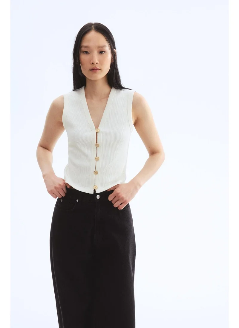 اتش اند ام Button-front sweater vest