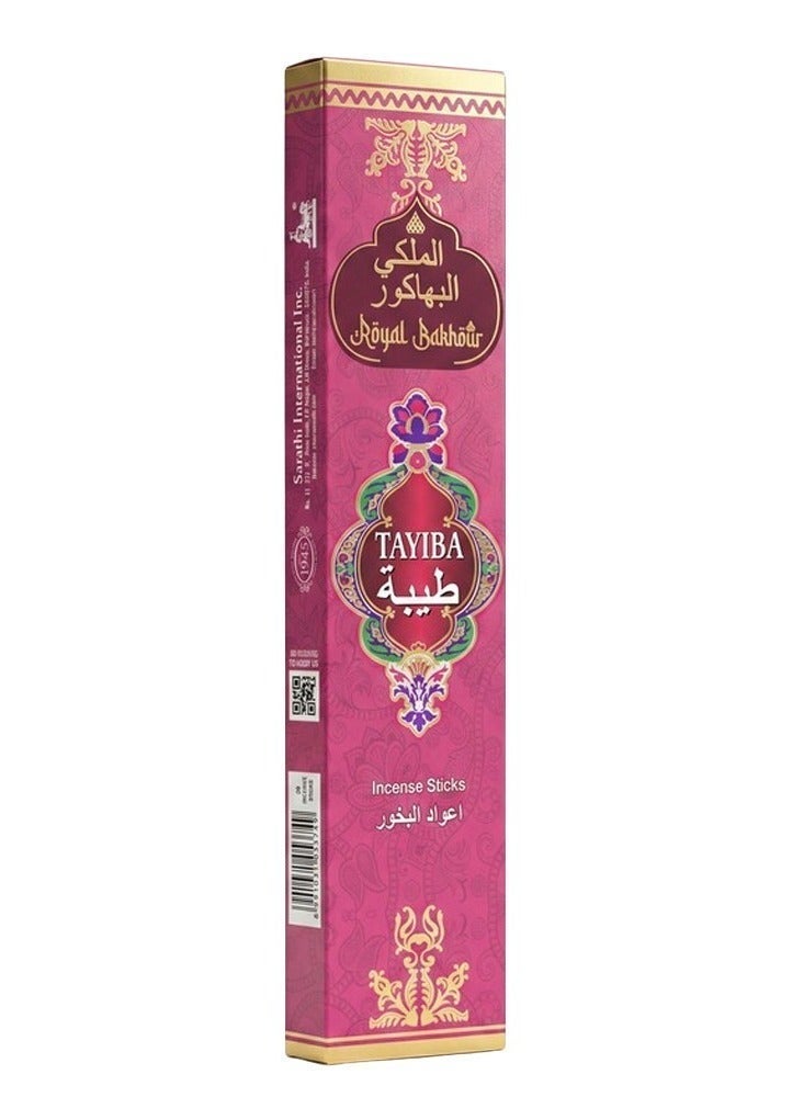 بخور ملكي رويال بخور طيبة للعطور العربية - أعواد بخور فاخرة، عطر تقليدي غني، 12 عود بخور - Image 1