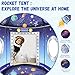 WillingHeart 3 in 1 Rocket Ship Play Tent with Tunnel Ball Pit for Kids Space Themed Pop Up Playhouse Indoor Outdoor Astronaut Tent Set Toy Gift for Boys Girls Toddler Baby Child Games Birthday Party - Image 4