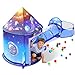 WillingHeart 3 in 1 Rocket Ship Play Tent with Tunnel Ball Pit for Kids Space Themed Pop Up Playhouse Indoor Outdoor Astronaut Tent Set Toy Gift for Boys Girls Toddler Baby Child Games Birthday Party - Image 3